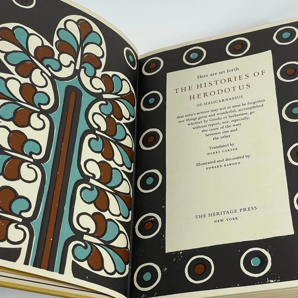 The Histories of Herodotus Heritage Club 2 Volume Set Harry Carter 1958 Edition